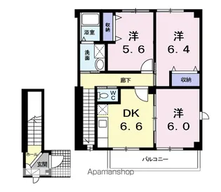 ファミール金沢【2階】の間取り