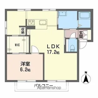 フレグランス山根【C201号室】の間取り