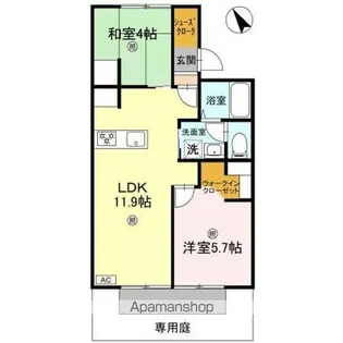 エミネントセジュール B棟【1階】の間取り