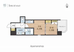 エルミナカロン【1005号室】の間取り