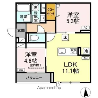 セレスティア荒川N【1階】の間取り