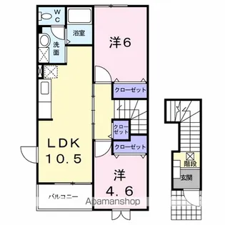 オネストハウスB【2階】の間取り