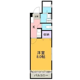 シャトー 葵【2-A号室】の間取り