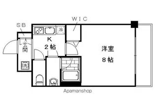 エステムコート京都西院【6階】の間取り