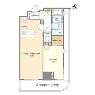 フロンティア新宿タワー【6階】の間取り