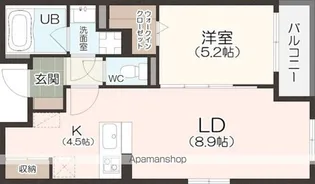 カロス新栄【4階】の間取り