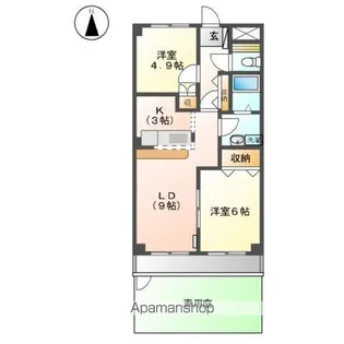 プランドール・エム【1階】の間取り