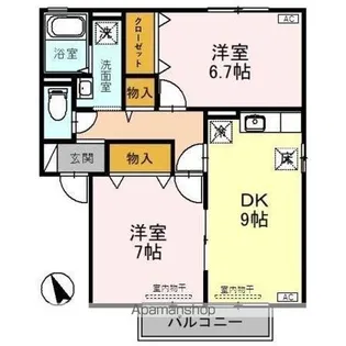 アントレ・ボヌール【1階】の間取り