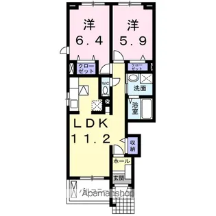 ソレアード・K 壱番館【1階】の間取り