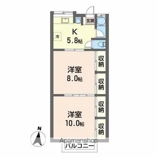 森ハイツ【201号室】の間取り