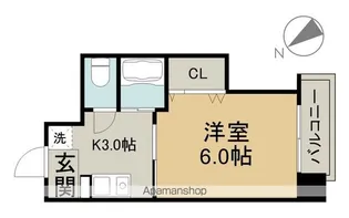 ロイヤルハウス藤田【204号室】の間取り