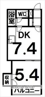 コーポラスYOSHITO【411号室】の間取り