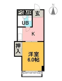 キャンパスひまわり有楽【202号室】の間取り
