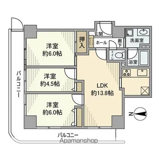 キングマンション天神橋Ⅱ【5階】の間取り