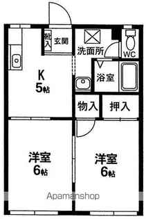 グレンツェⅢ【103号室】の間取り