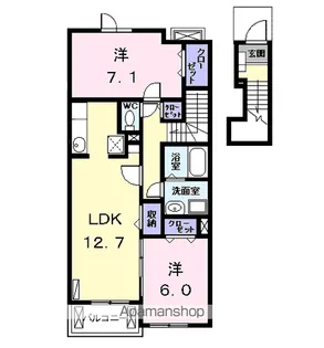 メープル コート【2階】の間取り