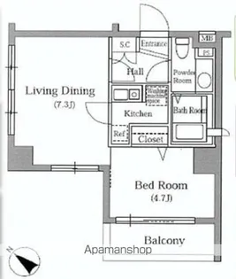 東池袋デュープレックスリズ【13階】の間取り