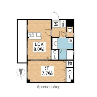 JU・JU【3階】の間取り
