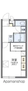 レオパレスグリーンⅡ【107号室】の間取り