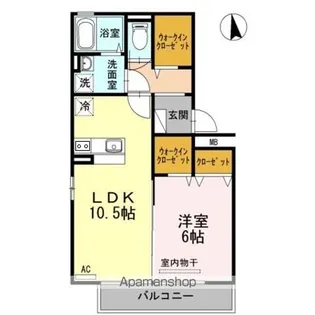 リシェス新山口【2階】の間取り