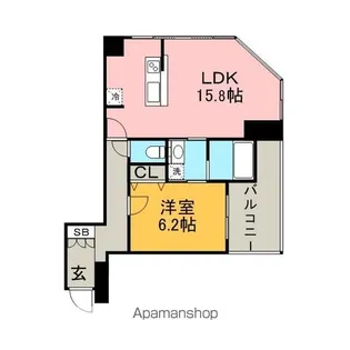 KDXレジデンス大濠ハーバービュータワー【17階】の間取り
