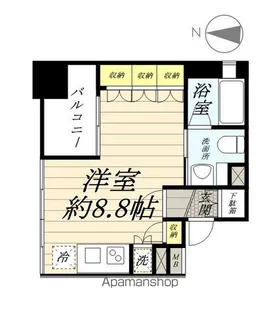東京都新宿区新宿1丁目【マンション】の間取り