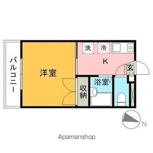 グリーン・ヒル松原【303号室】の間取り