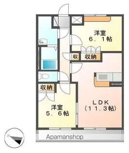パサニアコート【2階】の間取り