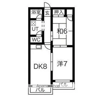 パークサイド扇【1階】の間取り
