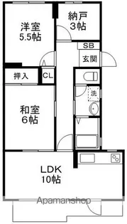 ホワイトハイツ東【202号室】の間取り