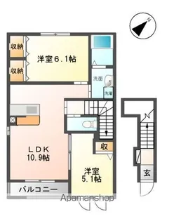 シェトワ【2階】の間取り