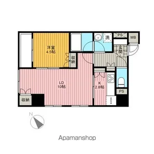 グランスイート銀座レスティモナーク【5階】の間取り