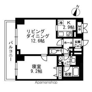 パークフラッツ学芸大学【6階】の間取り