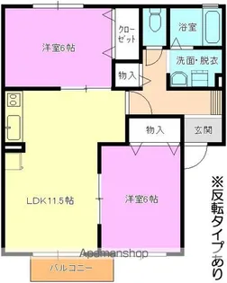 セジュール田村【2階】の間取り