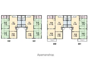 山口県光市虹ケ丘5丁目【アパート】の間取り
