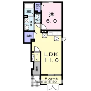 ノア・コンチェルト弐番館【103号室】の間取り