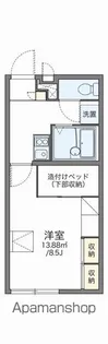 レオパレスあめか【105号室】の間取り