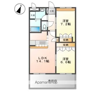 グレイスヴィラ【1階】の間取り