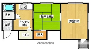 大阪府大阪市住吉区清水丘2丁目【マンション】の間取り