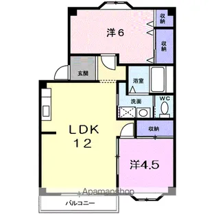 プラドールポートⅠ【1階】の間取り