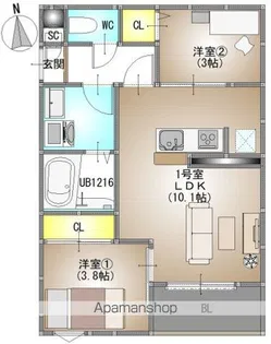 REGALEST ROIS (レガリスト ロア)【301号室号室】の間取り