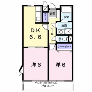 メールグラン【2階】の間取り