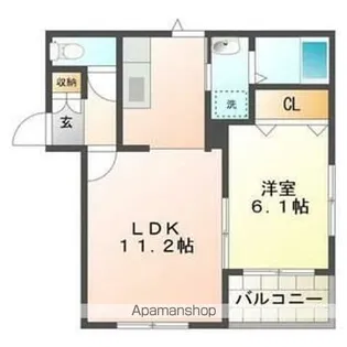SAYLUX新琴似一番館【102号室】の間取り