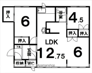 ハイツKIHIRU【E号室】の間取り