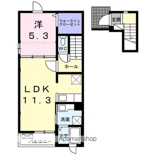ル ヴァン デュ パン【2階】の間取り