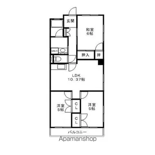 長野県長野市大字中御所岡田町【マンション】の間取り