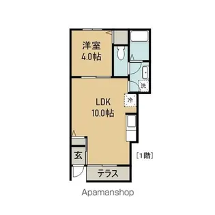 モリノガーデンB棟【1階】の間取り