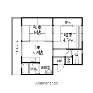 将監団地一街区【11101号室】の間取り
