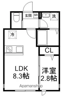 KEIAI RESIDENCE 勝田台【1階】の間取り