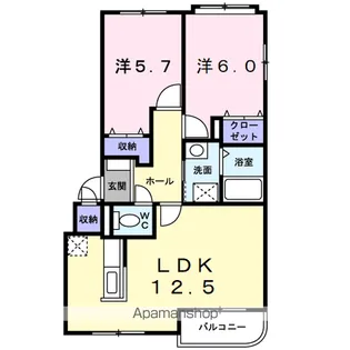 ムーンライト月寒【3階】の間取り